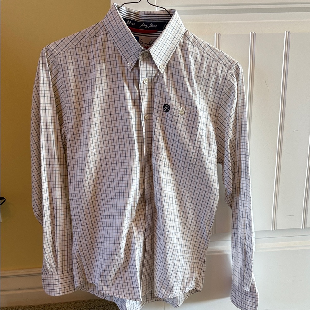 George Strait Boys XL Button Down Checkered Shirt